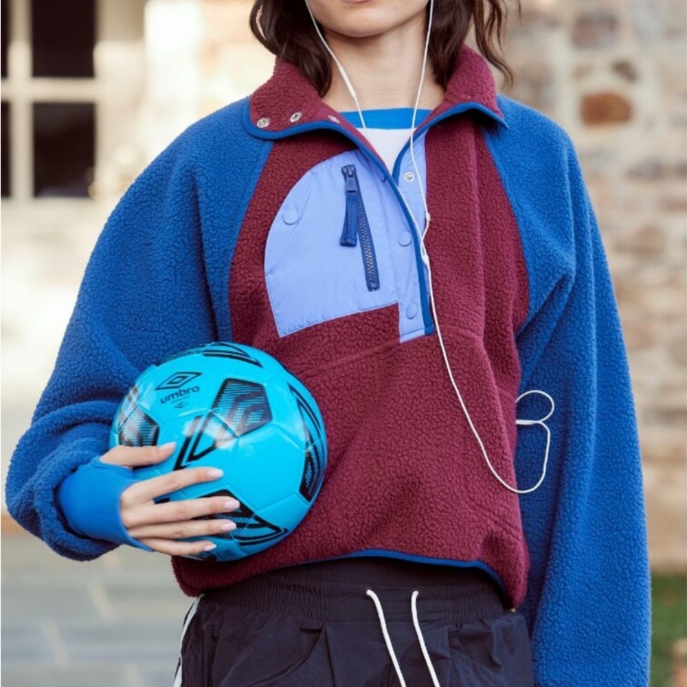 FP MOVEMENT Hit The Slopes Colorblock Pullover / Mahogany Combo